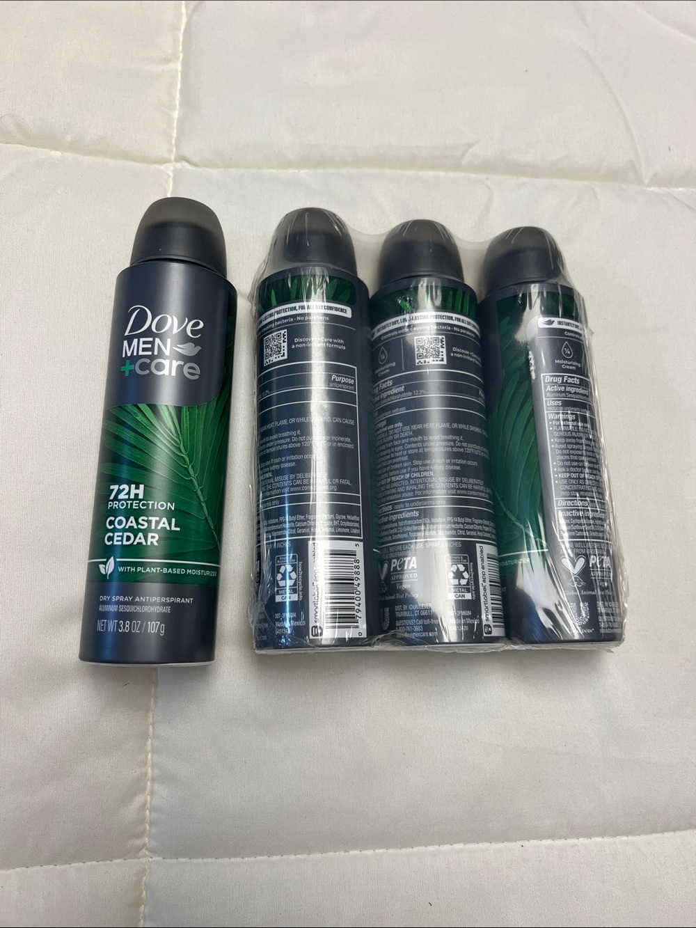 Dove men Coastal Cedar - 72H Protection, Green 4 pack!!!
